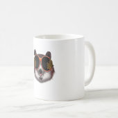Ein Cooler Tanuki mit Verzierter Sonnenbrille Kaffeetasse (VorderseiteRechts)