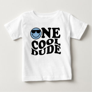 Ein Cooler Typ Blue Happy Smile Boy 1. Geburtstag Baby T-shirt