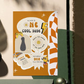 Ein Cooler Typ | Jungen 1. Retro geprüft Geburtsta Einladung