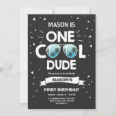 Ein Cooler Typ Sonnenbrille Junge Erstgeburt Einladung (Vorderseite)