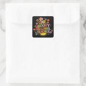 Ein cooler Vorschullehrer Quadratischer Aufkleber (Tasche)