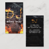Ein cooles DJ brannte Visitenkarte (Vorne/Hinten)