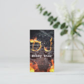 Ein cooles DJ brannte Visitenkarte (Stehend Vorderseite)