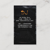 Ein cooles DJ brannte Visitenkarte (Rückseite)