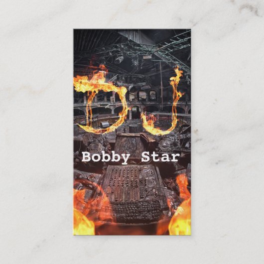 Ein cooles DJ brannte Visitenkarte (Vorderseite)