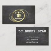 Ein cooles Gold DJ und Visitenkarte (Vorne/Hinten)