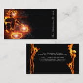 Ein cooles loderndes DJ auf Feuergeschäftskarte Visitenkarte (Vorne/Hinten)