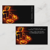 Ein cooles loderndes DJ auf Feuergeschäftskarte Visitenkarte (Vorne/Hinten)