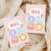 Ein Cooles Mädchen | 1. Retro Skater Geburtstag Einladung