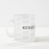 ein cooles mit Monogramm, Name + Initialen, Mattglastasse (Links)