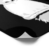 Ein Cooles Monkey Funny Poster-Zeichen drucken Poster (Ecke)