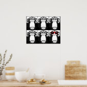 Ein Cooles Monkey Funny Poster-Zeichen drucken Poster (Küche)
