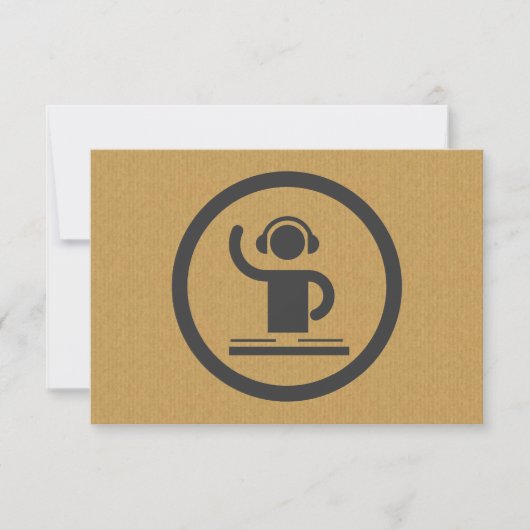 Ein cooles Pappe-DJ-Ikonen-Partylogo Einladung (Vorderseite)