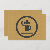 Ein cooles Pappe-DJ-Ikonen-Partylogo Einladung (Vorne/Hinten)