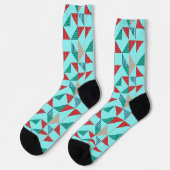 Ein cooles Retro-Musterdesign Socken (Linkes Detail)