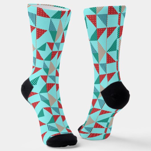 Ein cooles Retro-Musterdesign Socken (Gewinkelt)