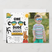 Ein Cooles Sonnenglas zum Geburtstag Foto Einladun Einladung (Vorderseite)