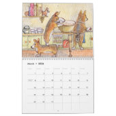 Ein corgi-Jahr durch Susan Alison Kalender (Mär 2026)