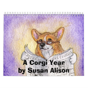 Ein corgi-Jahr durch Susan Alison Kalender