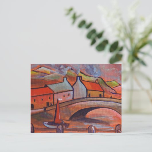 EIN CORNWALL-DORF POSTKARTE (Stehend Vorderseite)