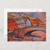 EIN CORNWALL-DORF POSTKARTE (Vorne/Hinten)