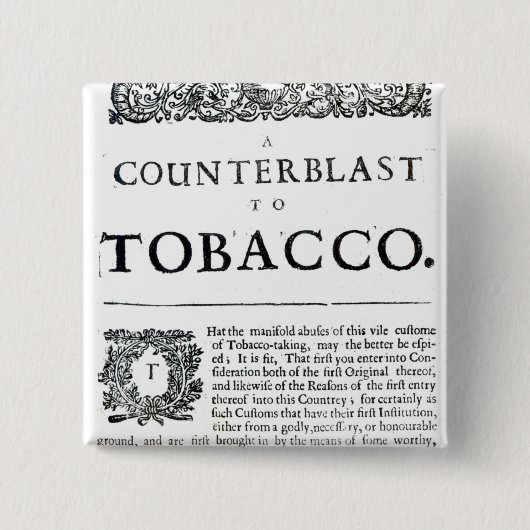 Ein Counterblast zum Tabak Button (Vorderseite)