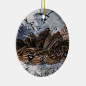 Ein Covey der virginischer Wachteln Keramikornament (Rechts)