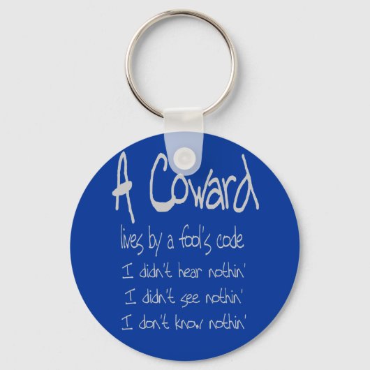 Ein Coward-Code-Schlüsselanhänger Schlüsselanhänger (Vorderseite)