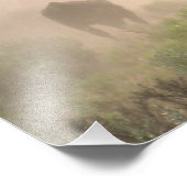 Ein Cowboy, der die Herde an einem Rind arbeitet Fotodruck (Ecke)