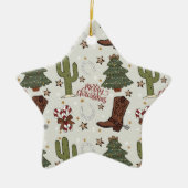 Ein Cowboy frohe Weihnachten Keramik Ornament (Vorne)