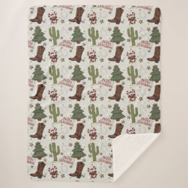 Ein Cowboy frohe Weihnachten Sherpadecke