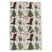 Ein Cowboy frohe Weihnachtsgeschenktasche Mittlere Geschenktüte (Vorderseite)