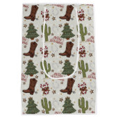 Ein Cowboy frohe Weihnachtsgeschenktasche Mittlere Geschenktüte (Rückseite)