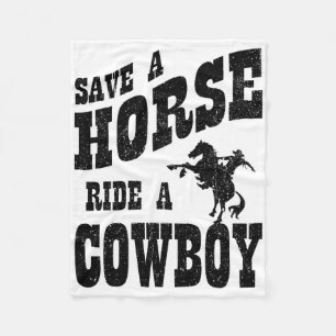 Ein Cowboy retten - Kopie Fleecedecke