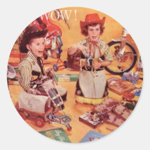 Ein Cowboy-Weihnachten Runder Aufkleber