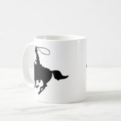 Ein Cowboyreiten mit einem Lasso. Kaffeetasse (Vorderseite Links)