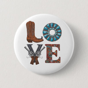 Ein Cowboystiefel Button