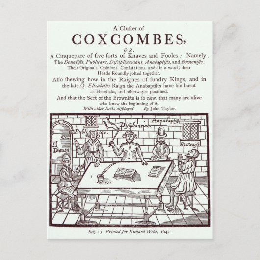 Ein Coxcombes-Cluster von John Taylor Postkarte (Vorderseite)