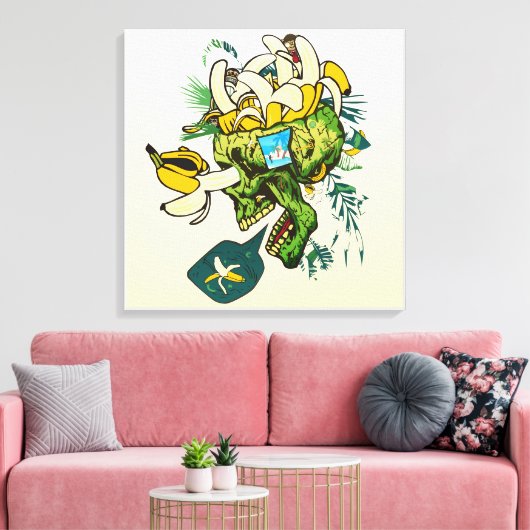 Ein Crane, offen auf Fantasiekopf des Todes Leinwanddruck (Insitu (Wohnzimmer))