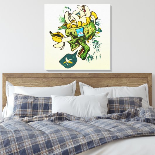 Ein Crane, offen auf Fantasiekopf des Todes Leinwanddruck (Insitu (Schlafzimmer))