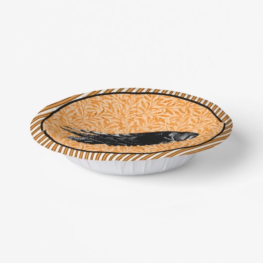 Ein Crow oder ein Raven Halloween Orange und Black Pappteller (Gewinkelt)