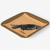 Ein Crow oder ein Raven Halloween Orange und Black Pappteller (Gewinkelt)