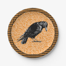 Ein Crow oder ein Raven Halloween Orange und Black