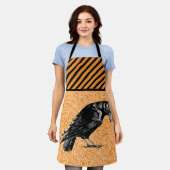 Ein Crow oder ein Raven Halloween Orange und Black Schürze (Getragen)