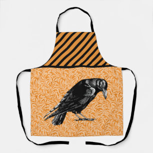 Ein Crow oder ein Raven Halloween Orange und Black Schürze