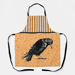 Ein Crow oder ein Raven Halloween Orange und Black Schürze
