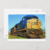Ein CSX-Zug Postkarte (Vorne/Hinten)