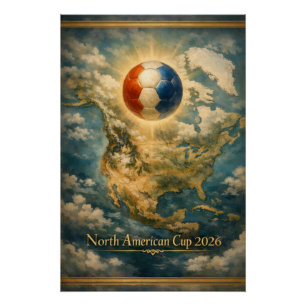 Ein Cup, drei Nationen, endlose Ehre 2026 Fußball Poster
