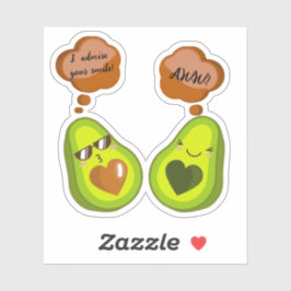EIN CUSTOM CUTE AVOCADO STICKER