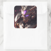 Ein Cyberpunk-Gundam Quadratischer Aufkleber (Tasche)